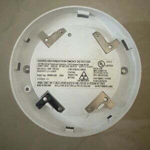 Part No. 55000–225. Series 65A Ionization Smoke Detector